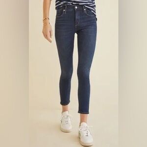 Agolde high rise skinny crop jeans dark indigo wash size 24